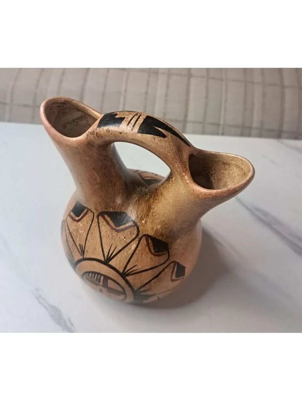 Vintage Southwestern Native American Pottery Wedding Vase